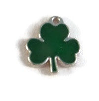 St Patricks Day Shamrocks Clover Enamel Charms Set of 4