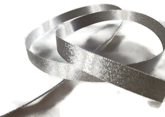 Pewter Silver Satin Shimmer Ribbon