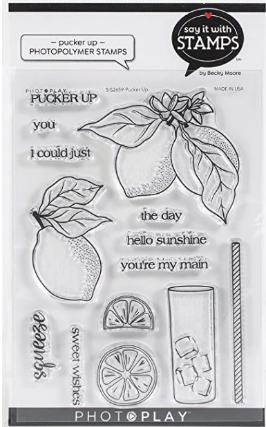 Pucker Up Lemon Lemonade Stamps