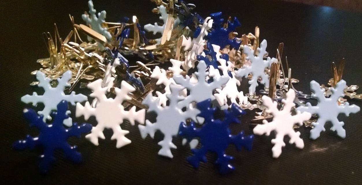 Winter Snowflake Brads Paper Fasteners