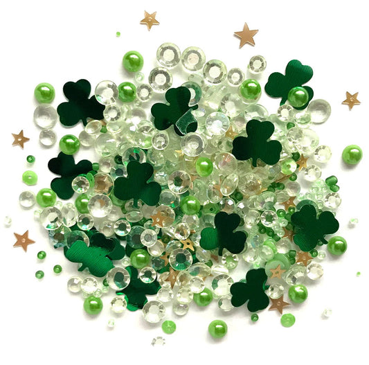 Sparklets St patricks Day Shamrock Embellishment Gems Sequins