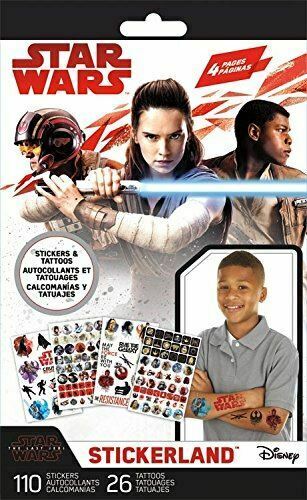 Star Wars The Last Jedi Stickers and Tattoo Book