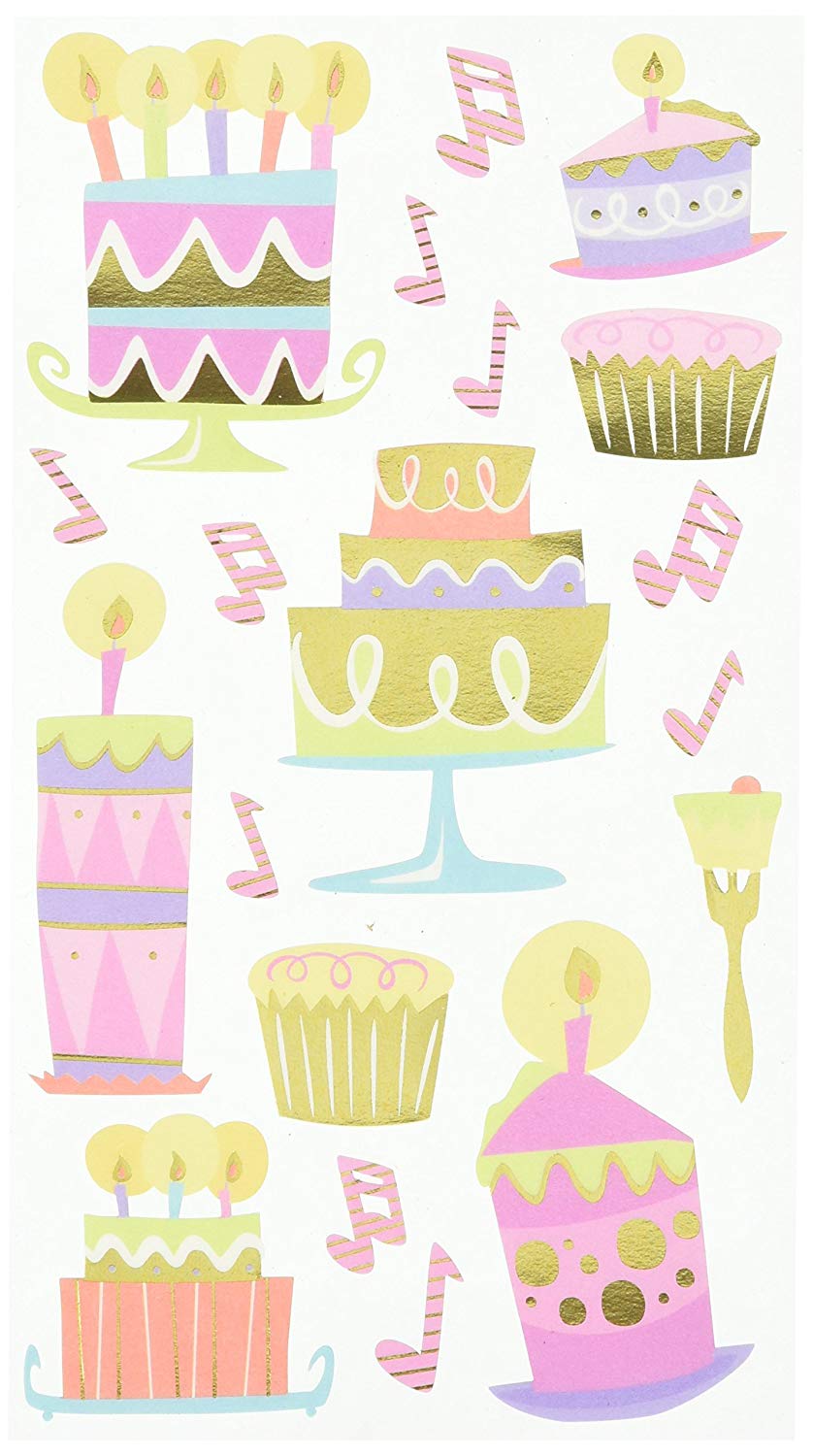 Patty Cakes Birthday Scrapbook Stickers