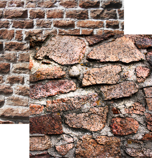 Stone Wall Background Double Sided 12x12 Papers - Style 3