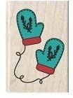 Christmas Mittens Wood Studio Stamp