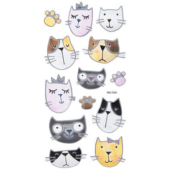 Translucent Cat Stickers 13 Pieces