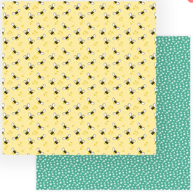 Honey Bees Scrapbook Paper