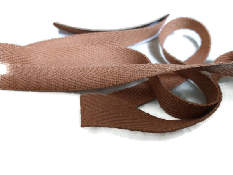 Brown Caramel Twill Ribbon