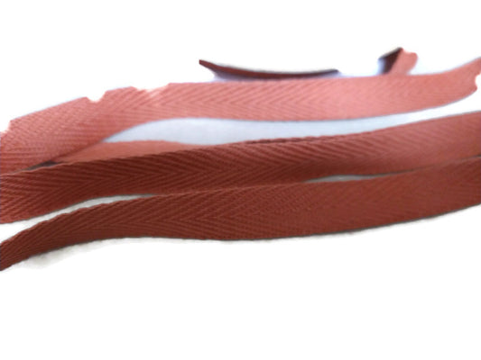 Cotton Twill Ribbon - Rust 1/2 Inch