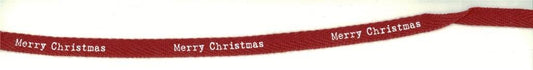 Merry Christmas Printed Twill Ribbon - 5 Yards