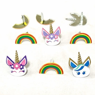 Unicorns and Rainbows Brads Set