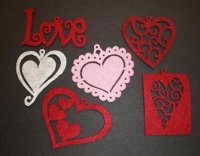 Valentine Felt Craft Shapes