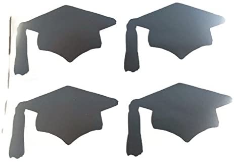 Graduation Hats Cap Vinyl Stickers Set