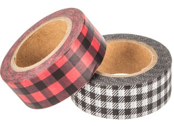 Buffalo Plaid Washi Tape Red Black Plaid