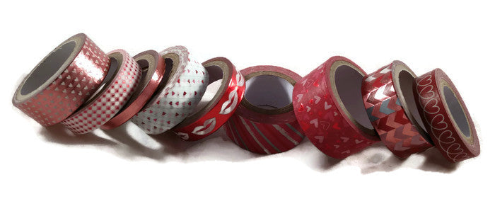 Hearts and Lips Valentine Washi Tape