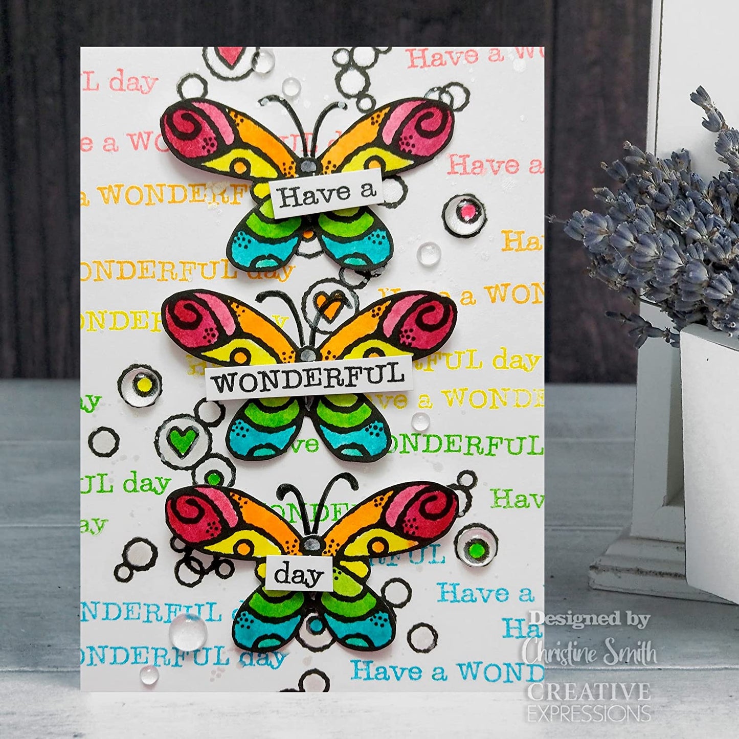 Woodware Wired Butterfly Clear Stamp