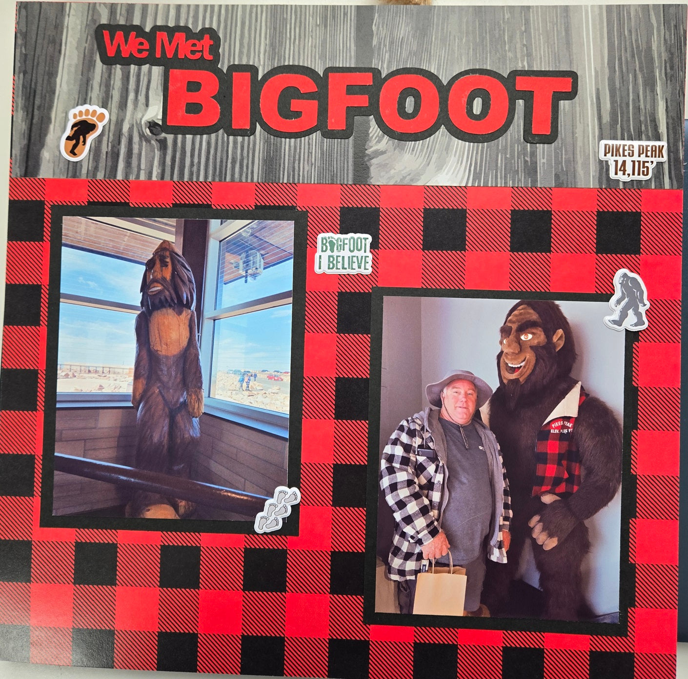 We Met Bigfoot Paper Piecing Title