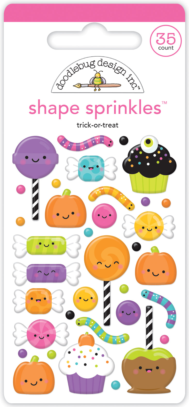 Doodlebug Trick or Treat Shape Sprinkle Stickers