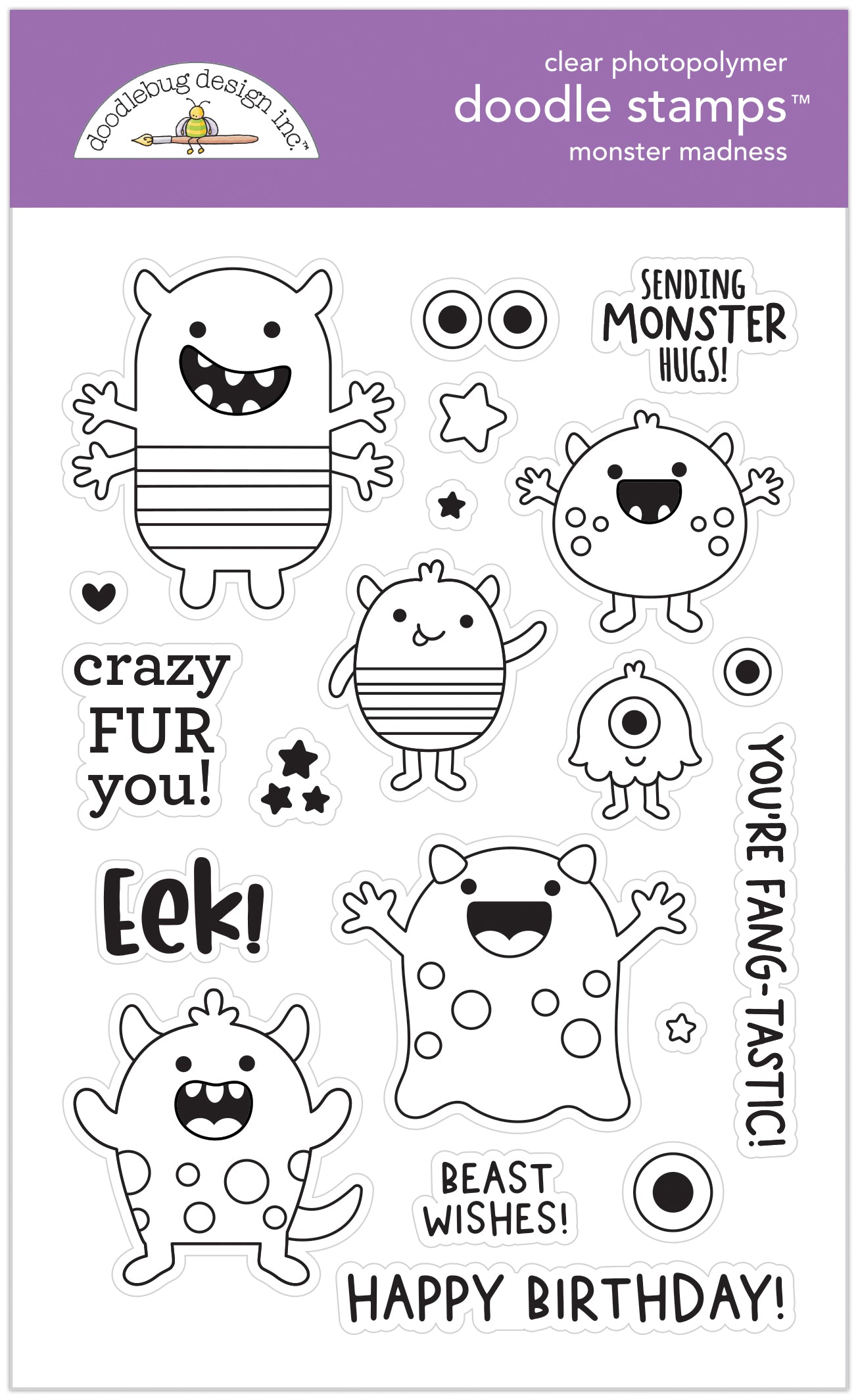 Monster Madness Stamps Doodlebug Designs