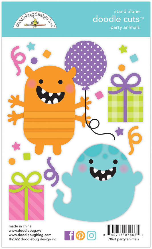 Party Animals Doodle Cuts Dies by Doodlebug Designs