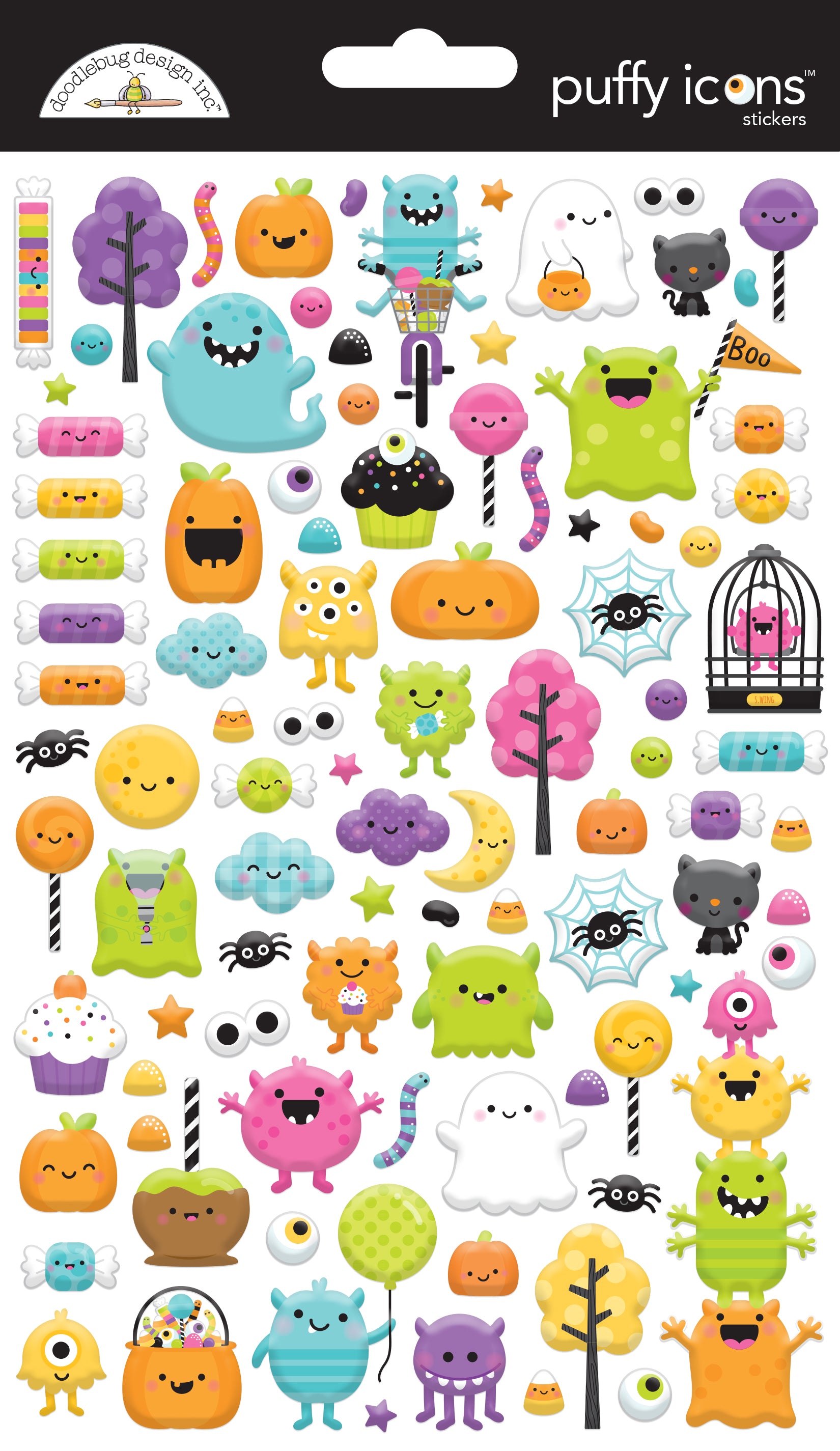 Doodlebug Monster Madness Puffy Stickers