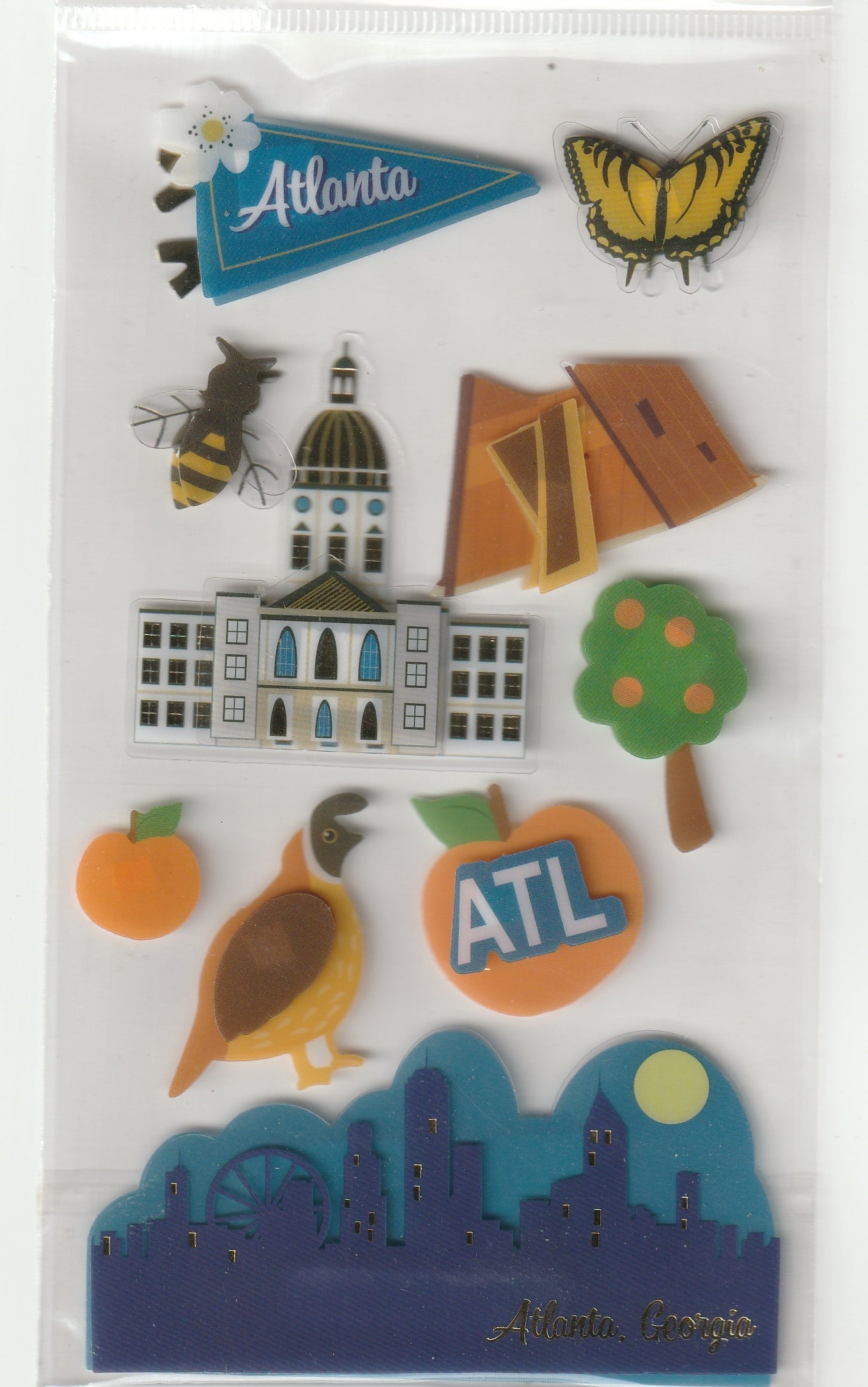 3d Atlanta Georgia Stickers