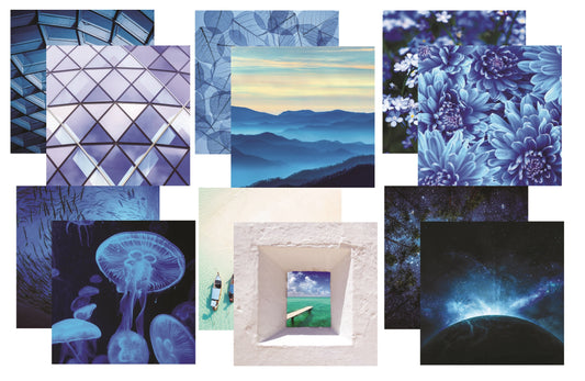 Reminisce Blue Mood Scrapbook Paper Assortment Set