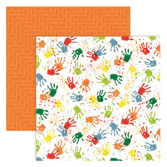 Handprints - Brothers 12x12 Scrapbook Paper