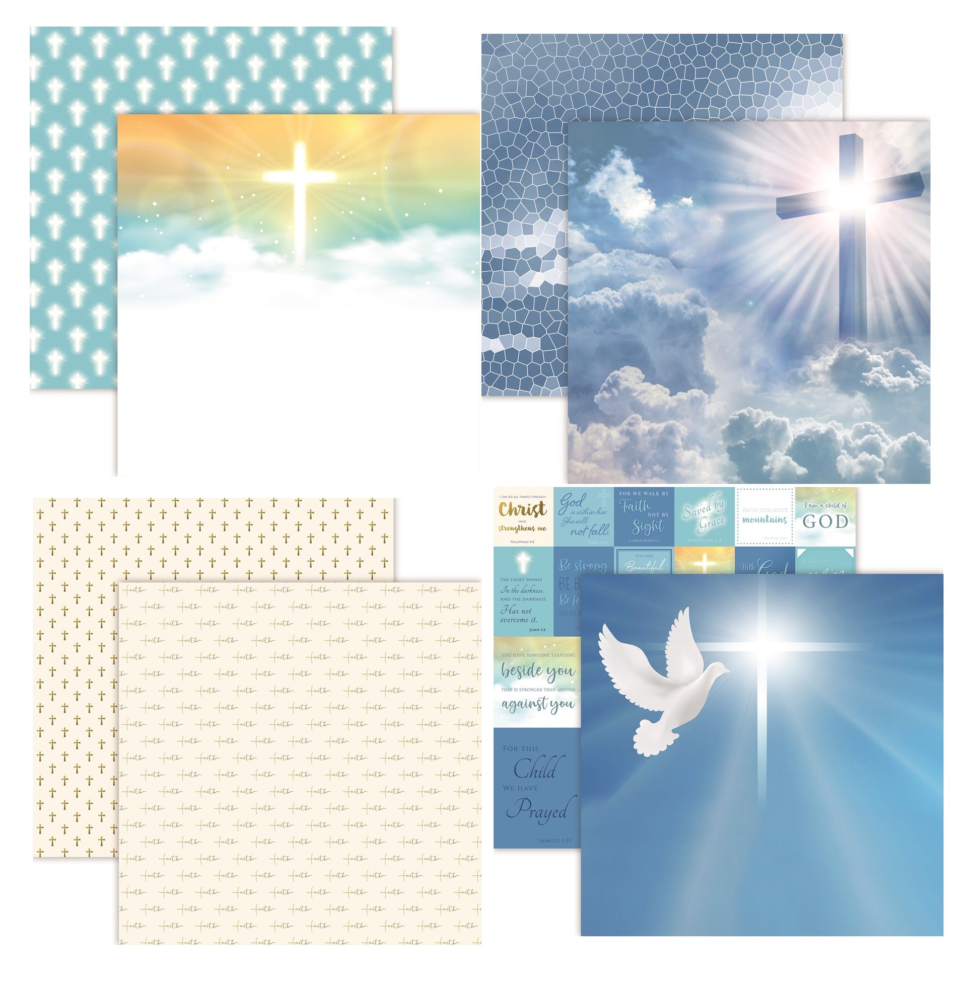 Reminisce Faith Scrapbook Papers Set