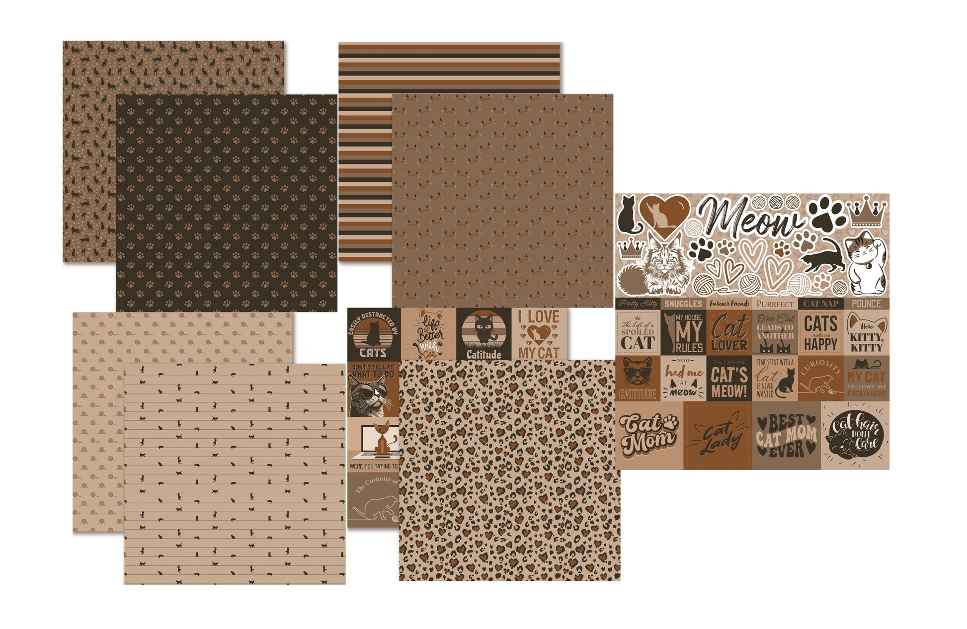 Reminisce Meow Majesty Scrapbook Papers and Stickers Kit