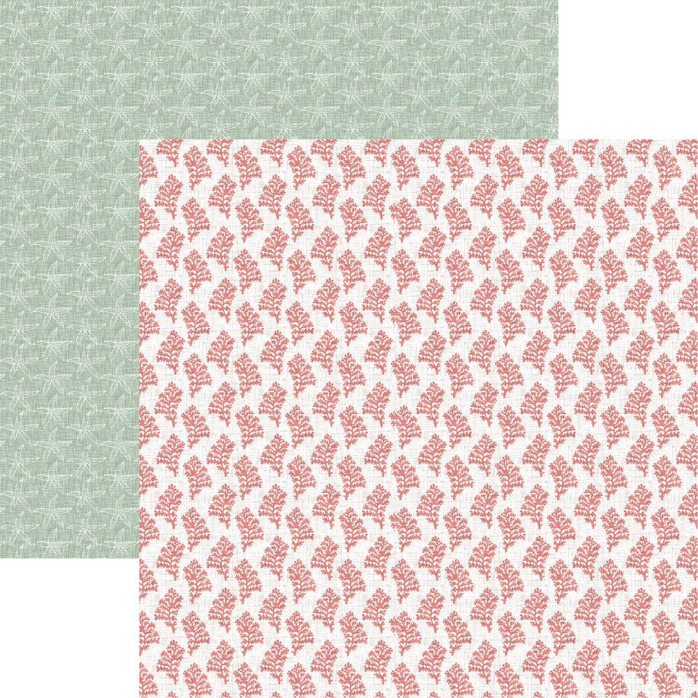 Reminisce Nautical Mood Coral Reef Scrapbook Paper