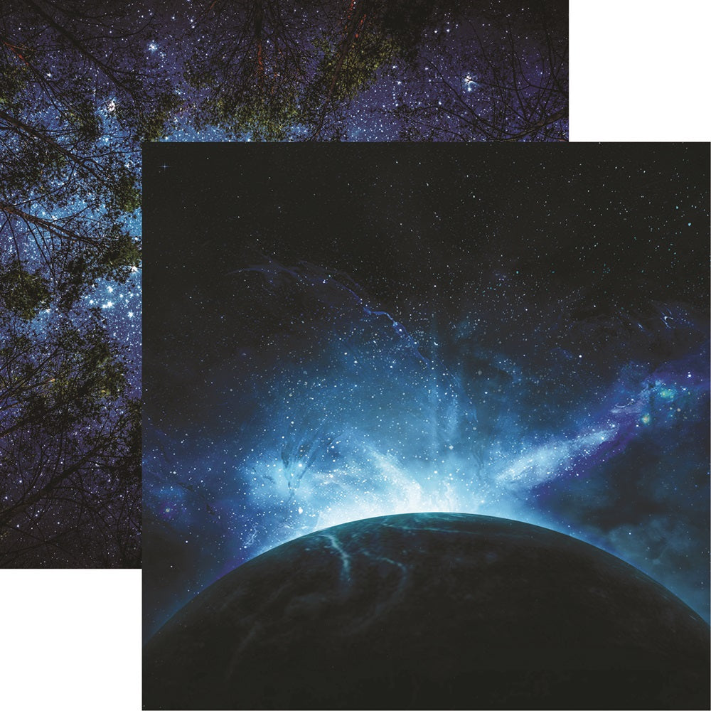 Reminisce The Final Frontier Blue Mood Scrapbook paper