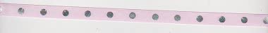 PInk Silver Polka Dot Satin Ribbon