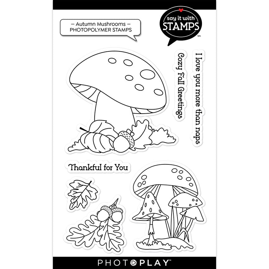 Autumn Mushrooms Stamps Set by Photo Play