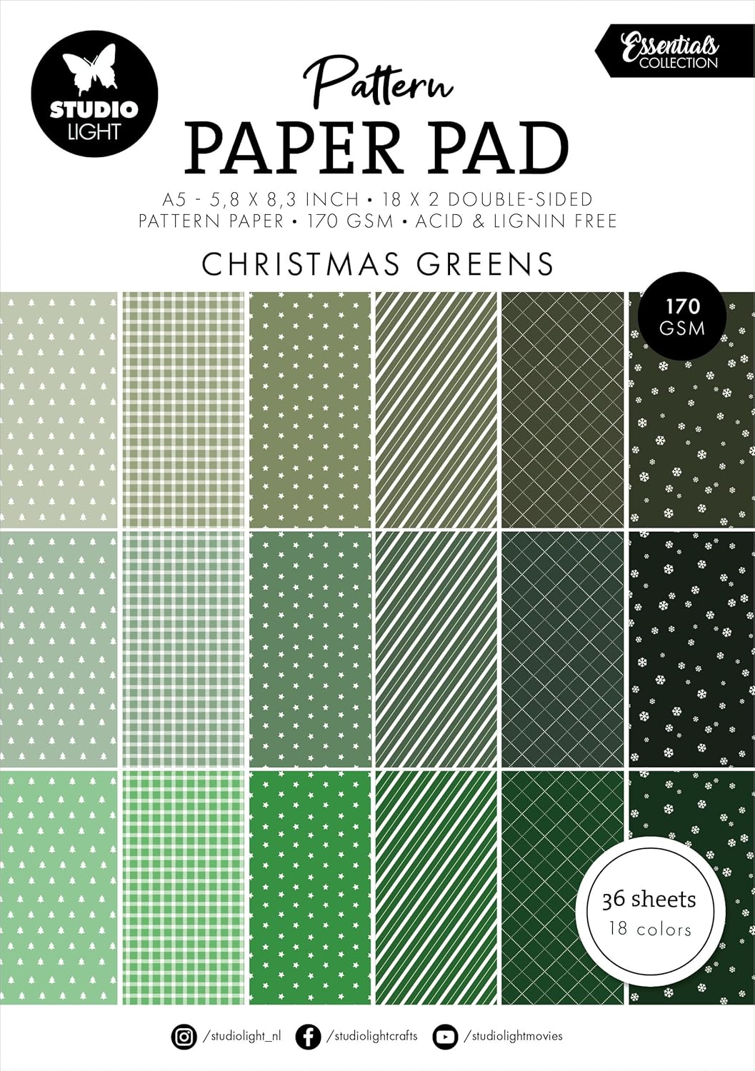 Christmas Greens Patterned Paper Pad