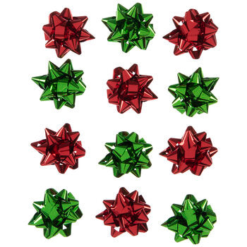 Red and Green Bow Stickers