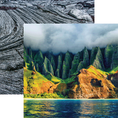 Reminisce Na Pali Coast on Kauai Hawaii Scrapbook Paper