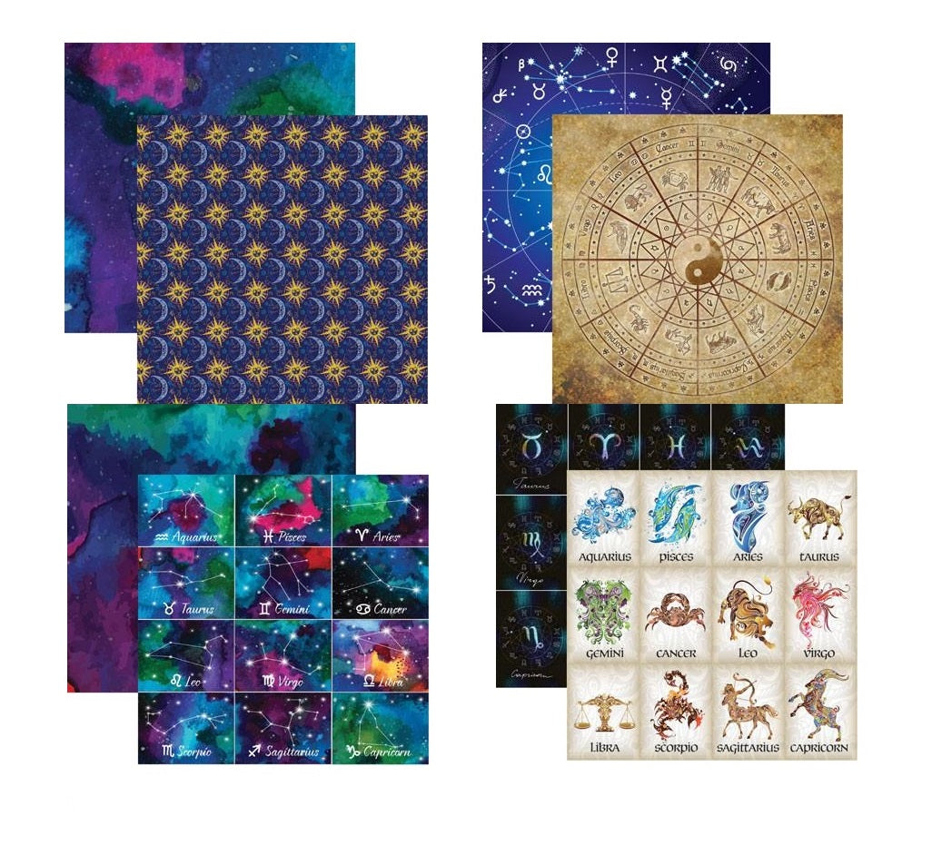 Reminisce Whats Your Sign Zodiac Scrapbook Papers Set