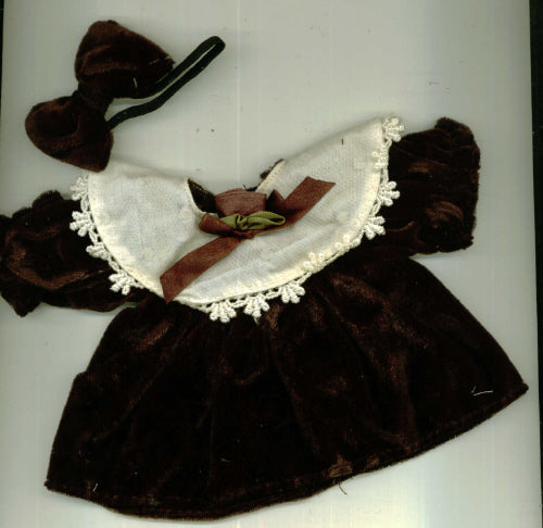 Beanie Clothes Chocolate Brown Velvet Dress