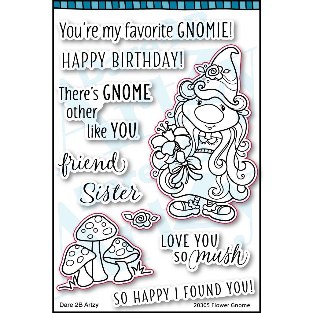 Flower Gnomes Stamp Set