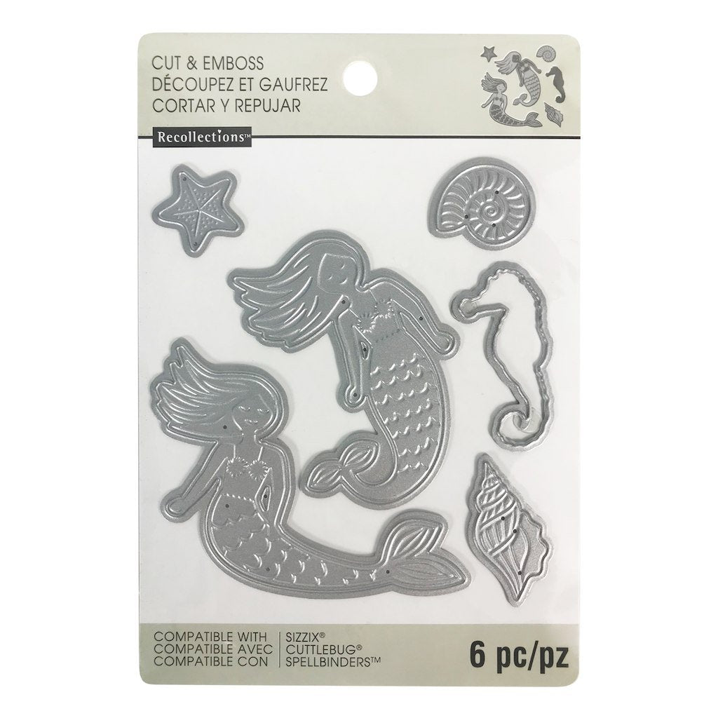 Mermaid Cutting and Embossing Die Set